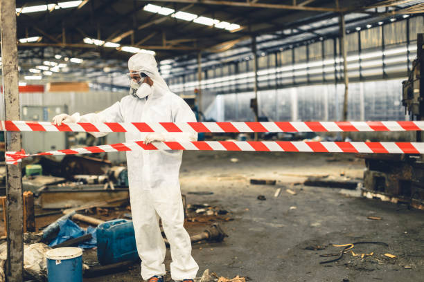 Professional Sewage Cleanup technician working in Centerville, MA